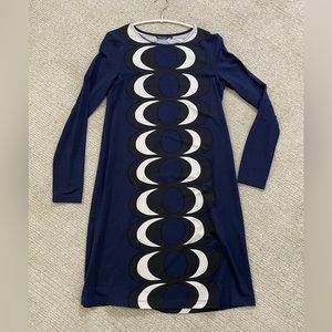 XS Marimekko blue and black design dress tunic style perfect condition